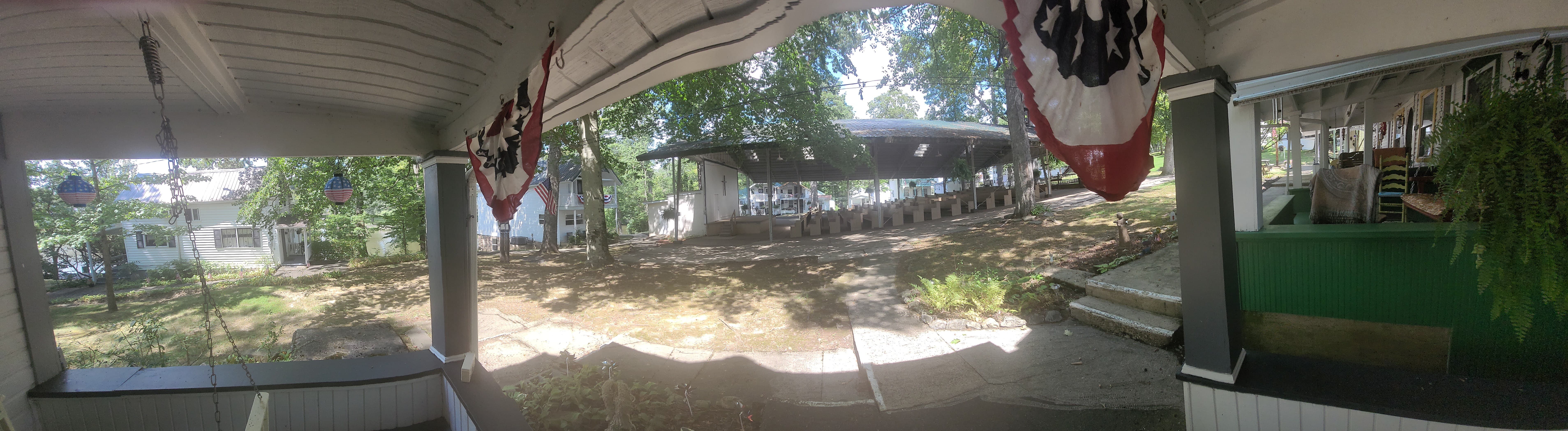 Panoramic view from the porch